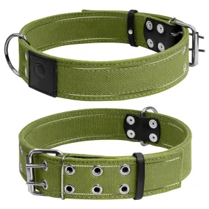 Bavlnený reflexný obojok, Obvod krku: 31-41 cm, širka: 20 mm