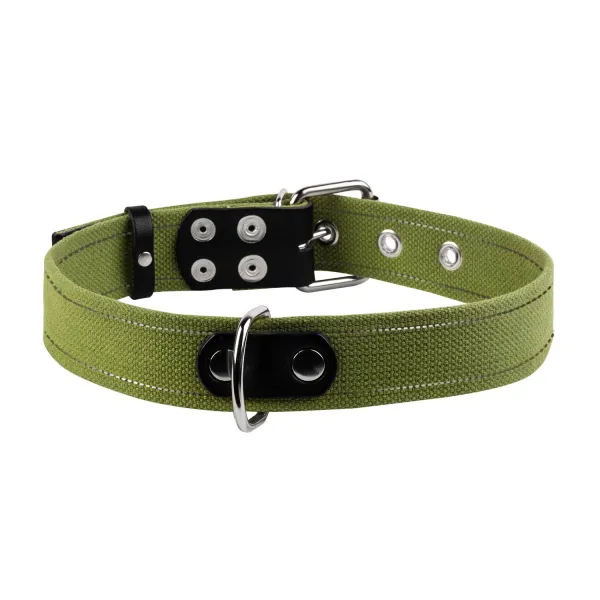Bavlnený reflexný obojok, Obvod krku: 31-41 cm, širka: 20 mm