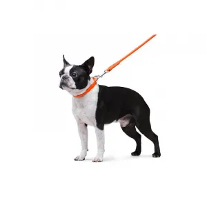 Okrúhle kožené vodítko oranžovej farby 122cm, Šírka: 8 mm