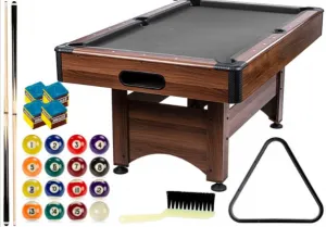 GamesPlanet Biliardový stôl s vybavením, hnedá/antracit