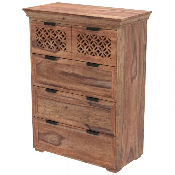 indickynabytok.sk - Komoda Mira 90x120x45 indický masív palisander