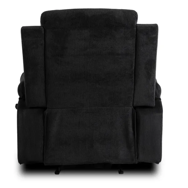 JAKS Masážne kreslo čierne menčester Box 2