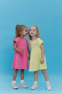 Bembi Dievčenské letné šaty „Best!“ – ružové alebo žlté Farba: Žltá, Veľkosť: 80