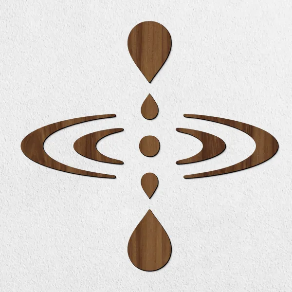 Drevená samolepka - Symbol Mindfulness