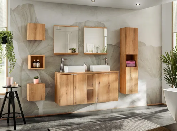 Comad Závesný kúpeľňový regál Nova Oak 20 cm dub coast evoke