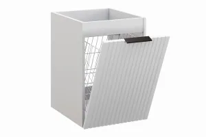 Comad Závesná kúpeľňová skrinka s košom na bielizeň Casad 40 cm biela