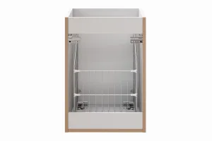 Comad Závesná kúpeľňová skrinka s košom na bielizeň Casad 40 cm biela
