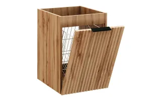 Comad Závesná skrinka Casad s doskou 120 cm čierna/dub wotan