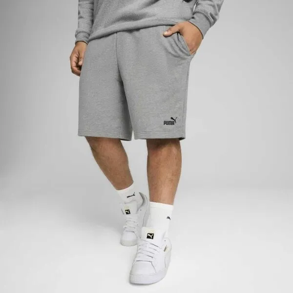 Puma ESSENTIALS NO. 1 SHORTS 10 Pánske voľnočasové šortky, sivá, veľkosť