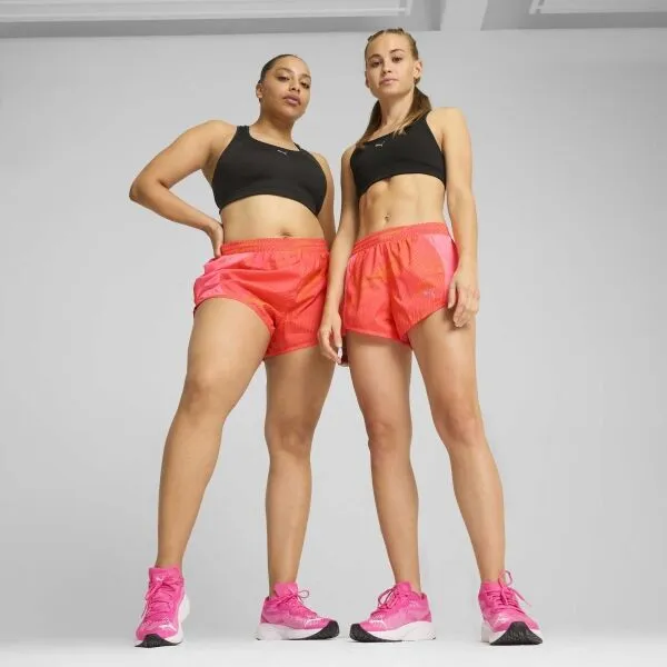Puma RUN FAVORITE AOP VELOCITY 3" SHORT W Dámske športové kraťasy, červená, veľkosť