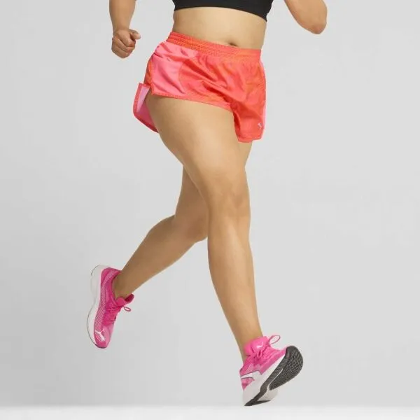 Puma RUN FAVORITE AOP VELOCITY 3" SHORT W Dámske športové kraťasy, červená, veľkosť