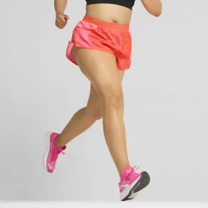 Puma RUN FAVORITE AOP VELOCITY 3" SHORT W Dámske športové kraťasy, červená, veľkosť