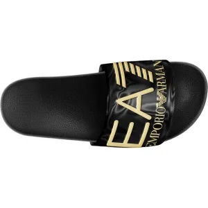 EA7 BEACHWEAR Unisex šľapky, čierna, veľkosť