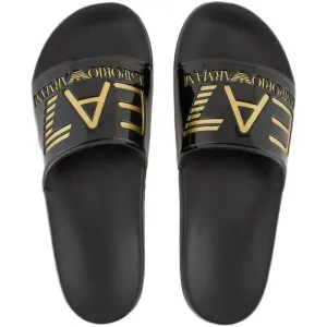 EA7 BEACHWEAR Unisex šľapky, čierna, veľkosť