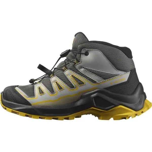 Salomon X ULTRA MID GTX J Juniorská turistická obuv, tmavo sivá, veľkosť