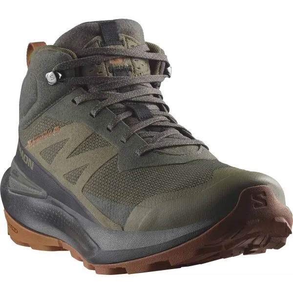 Salomon ELIXIR ACTIV MID GTX Pánska turistická obuv, khaki, veľkosť 46 2/3