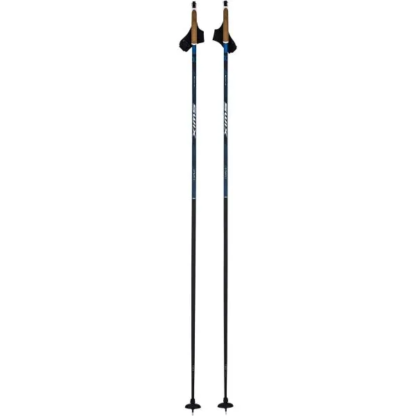 Swix DYNAMIC D2 JUST CLICK Bežecké palice, tmavo modrá, veľkosť
