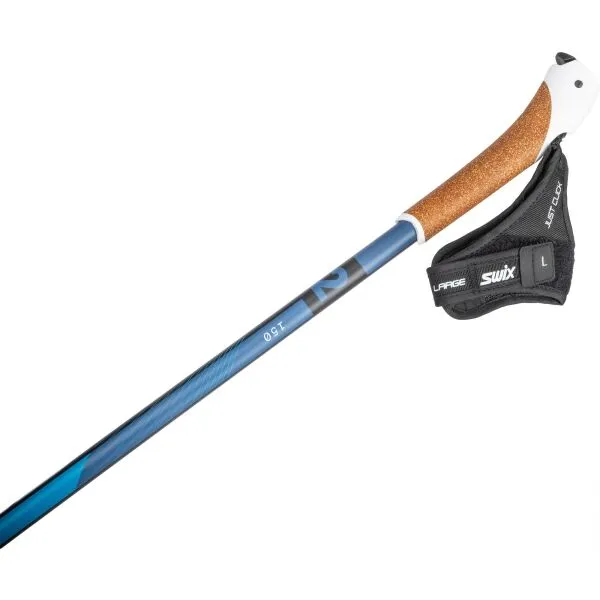 Swix DYNAMIC D2 JUST CLICK Bežecké palice, tmavo modrá, veľkosť