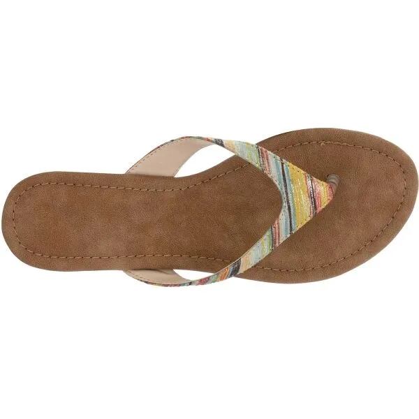 Women's flip-flops LOAP HERBA Brown/Yellow