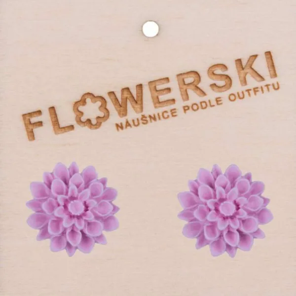 FLOWERSKI Flowerski náušnice - marshmallow PINK