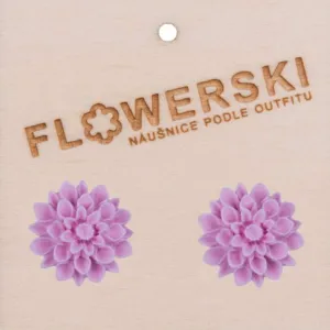 FLOWERSKI Flowerski náušnice - marshmallow PINK