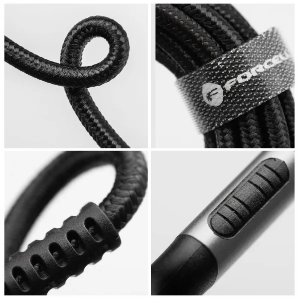 Forcell F-Energy kábel USB A - Lightning, 2,4A, 12W, 0,5 m, čierny