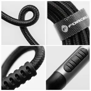 Forcell F-Energy kábel USB A - Lightning, 2,4A, 12W, 0,5 m, čierny