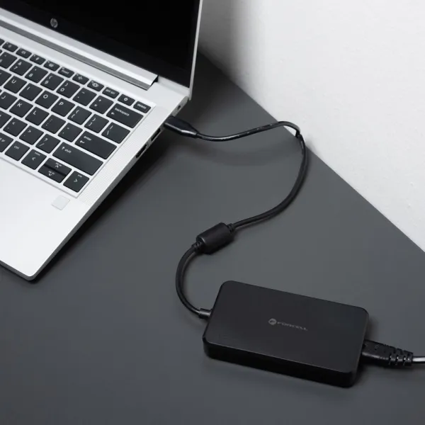 Forcell F-Energy E856 Univerzálny adaptér pre notebooky, 65W, čierny