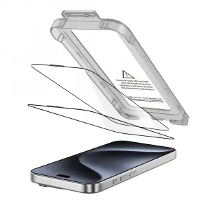 Tech-Protect Quick Set 2x ochranné sklo na iPhone 15 Pro Max, čierne