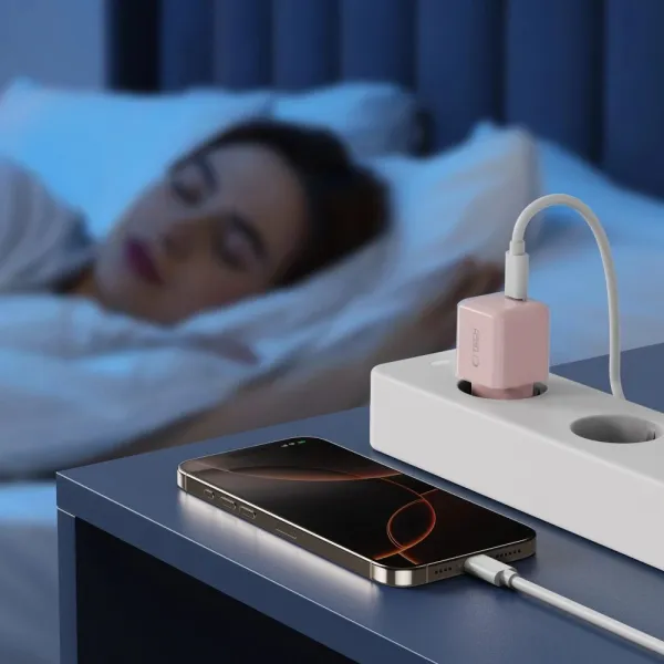 Tech-Protect NCM25 1-portová sieťová nabíjačka PD 25W, svetlo ružová