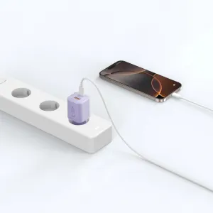 Tech-Protect NCM33 2-portová sieťová nabíjačka PD 33W / QC3.0, svetlo fialová