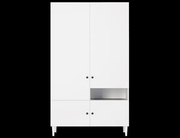 Šatní skriňa DULLUM 120x205cm, biela