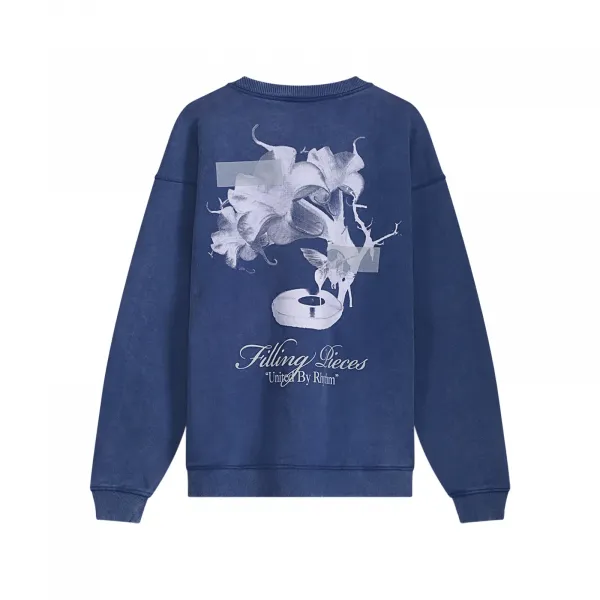 Filling Pieces Sweatshirt Grammophone "Vintage Blue" (422530501236-163)
