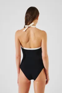 Plavky Karl Lagerfeld Monochrome Swimsuit White/Black