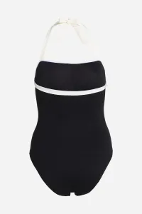 Plavky Karl Lagerfeld Monochrome Swimsuit White/Black