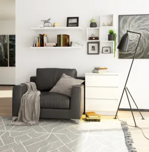Ak furniture Komoda Kuba 60 cm - 3 zásuvky biela lesklá