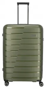 Veľký škrupinový kufor na kolieskach Travelite Air Base L Olive