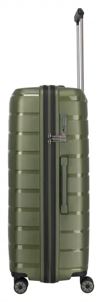 Veľký škrupinový kufor na kolieskach Travelite Air Base L Olive