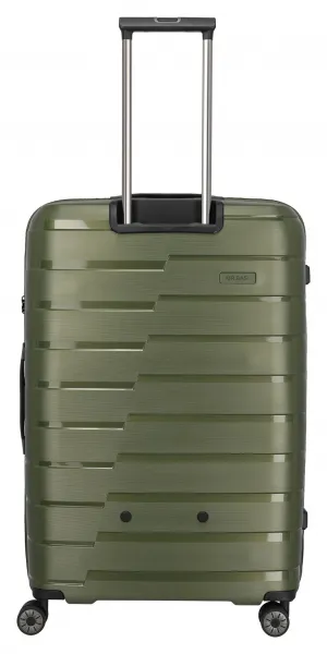 Veľký škrupinový kufor na kolieskach Travelite Air Base L Olive