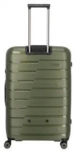 Veľký škrupinový kufor na kolieskach Travelite Air Base L Olive