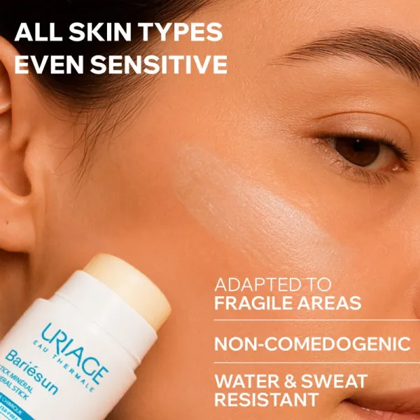 Uriage Bariésun Mineral Stick SPF 50+ minerálna ochranná tyčinka na citlivé miesta SPF 50+ 18 g