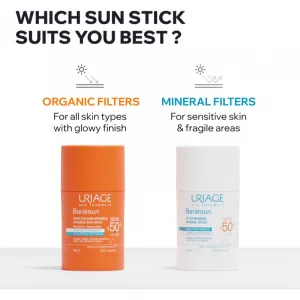 Uriage Bariésun Mineral Stick SPF 50+ minerálna ochranná tyčinka na citlivé miesta SPF 50+ 18 g
