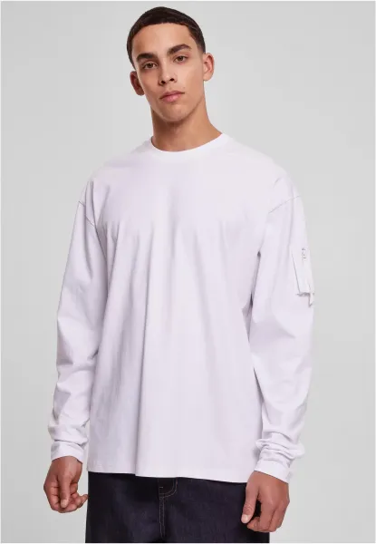 Long sleeve pocket white