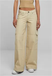 Women's low-waisted cargo denim offwhite raw