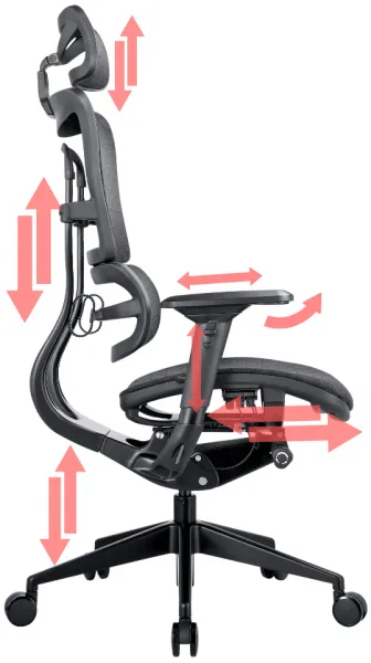 MERCURY Ergonomická kancelárska stolička ORION JNS-801, čierna sieťovina W-51 (vzorovaná), čierny kríž