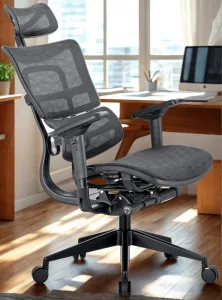 MERCURY Ergonomická kancelárska stolička ORION JNS-801, čierna sieťovina W-51 (vzorovaná), čierny kríž