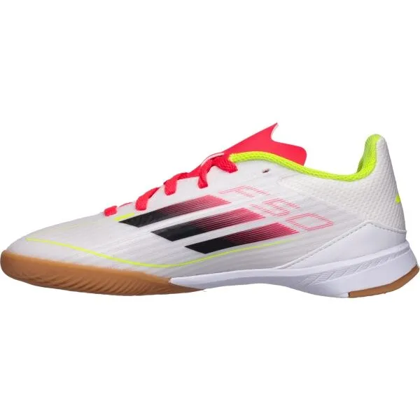 adidas F50 LEAGUE IN J Detská halová obuv, biela, veľkosť