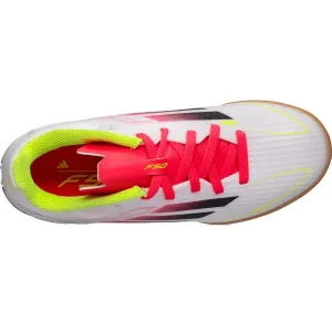 adidas F50 LEAGUE IN J Detská halová obuv, biela, veľkosť
