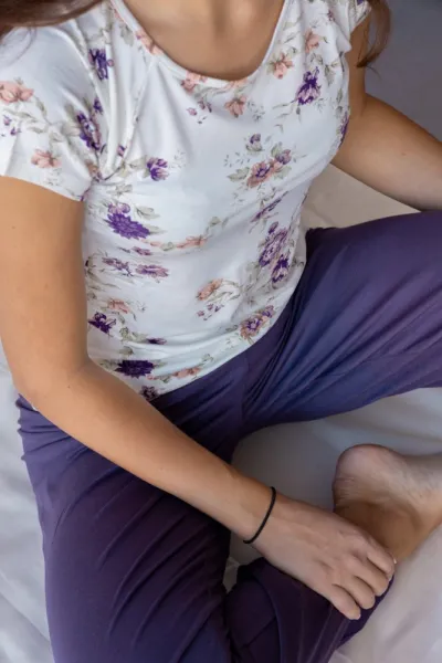 Dámské pyžamo Bambusové STEFANIA M Fialová