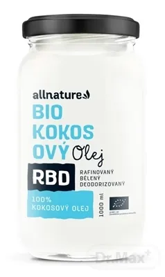 Allnature Rbd Kokosový Olej Bio - Bez Vône 1000ml